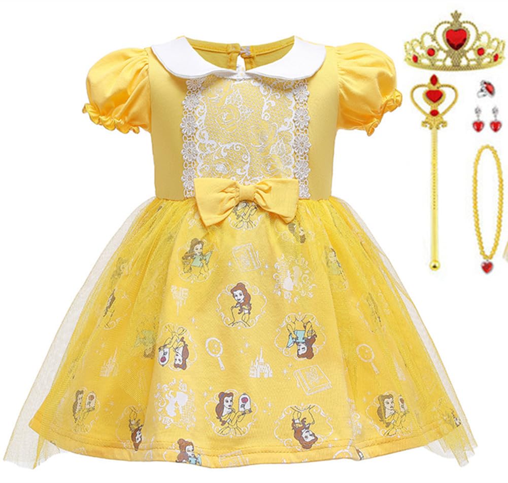 【送料無料】[TYHTYM] キッズ プリンセス ドレス コスチューム トドラー 女の子用 90-130CM 色：イエロー、サイズ：100
