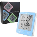 【送料無料】Lakumai 防水時計 お風呂 温湿度計 タイマー シャワーデジタル 置き・掛け・吸盤付け 防滴 防塵 色:ブルー、サイズ:10.9cm*10.5cm*4cm