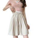 【送料無料】レディース ショートパンツ 大きいサイズ 短パン 夏 ハーフパンツ ゆったり 無地 ショートパンツ スカート風 レディース フレア ショーパン 短パ...