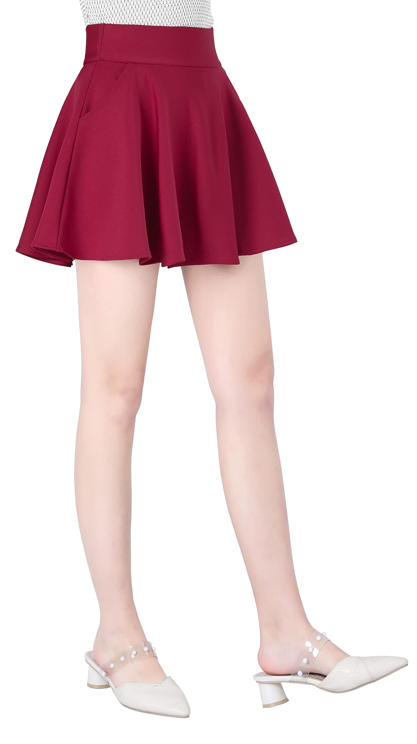 【送料無料】[syvent] レディース フレア スカート ロング/ショート/膝丈 ウェスト ゴム aライン スカ..