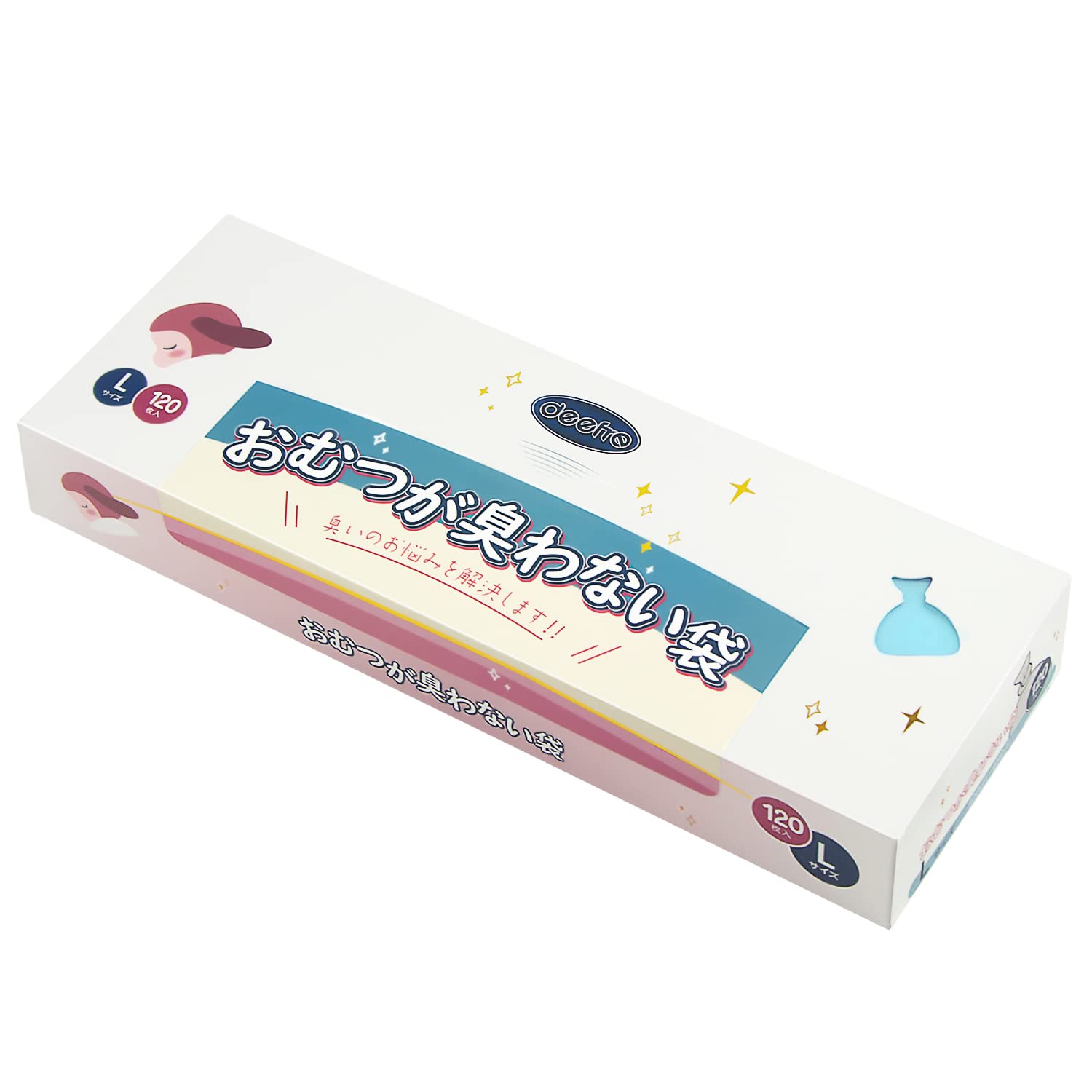 商品情報商品の説明主な仕様 【驚異の脱臭効果】収容物からの臭気の透過を抑制するバリア層を有し、数日放置されても嫌なニオイが漏れません。子供のオムツ処理やペットの汚物始末など、様々なシーンで大活躍。【高品質素材】共押出し法により0.02mm厚の7層フィルムを作製し、柔らかさも強度もあります。無香料のために敏感な嗅覚がある赤ちゃんにも優しいです。【使い方は簡単】箱を開けて、片手で袋を一つ一つ引き出しやすいです。おむつを入れたらなるべく空気を抜いて口をしっかり結んでください。色付きタイプで中身も見えにくいです。【十分な容量】お得な120枚入。枚数が多かったので気兼ねなく使えます。毎日のおむつ交換を快適に！【サイズ】L:縦45cm*横32cm。大人用おむつを2個くらい収納できます。