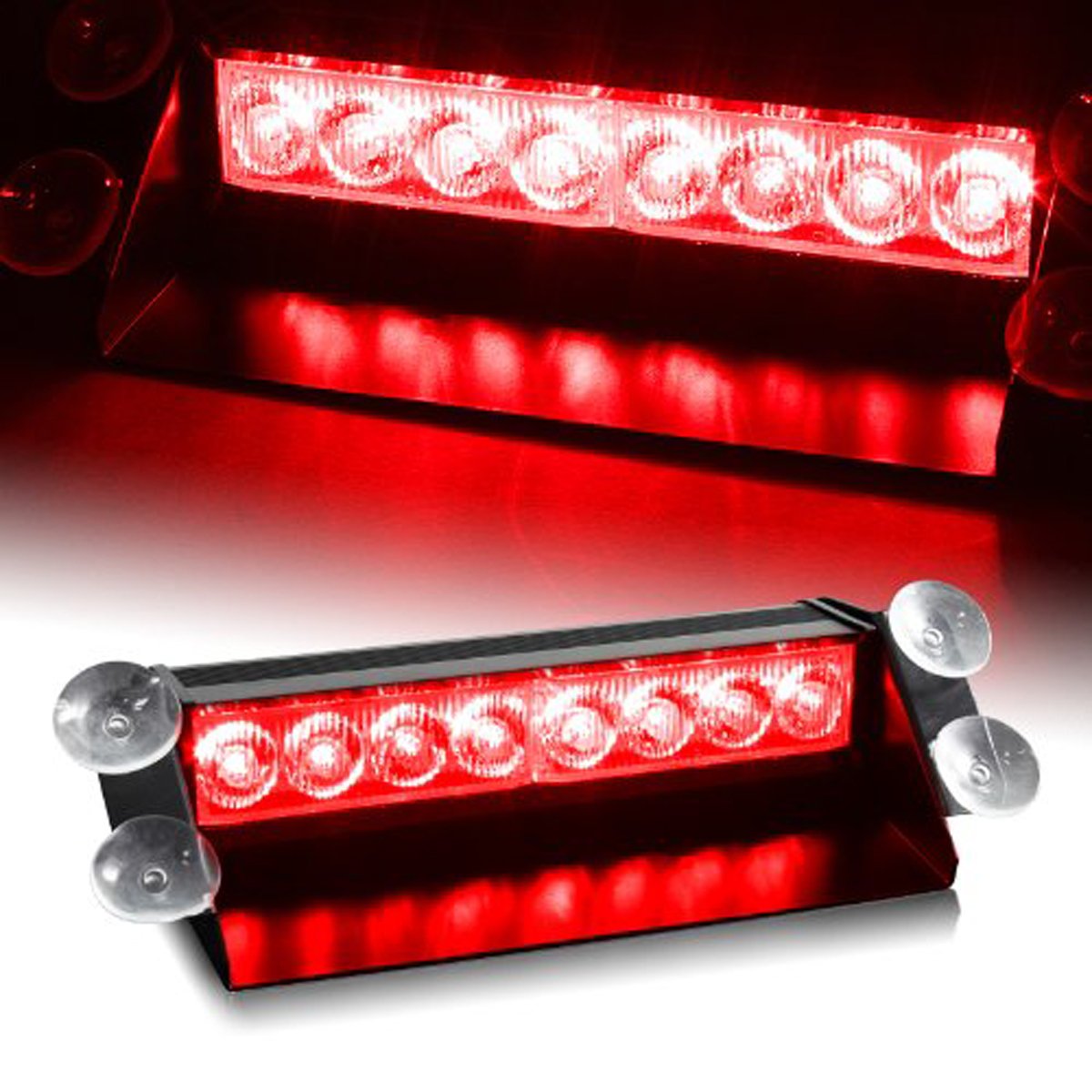 【送料無料】Ranzek 8 LED フロントライト 警告灯12V ダッシュボード インテリアカートラック緊急 スト..