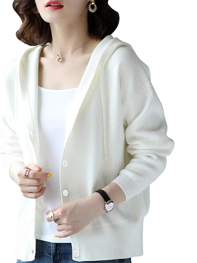 【送料無料】Bvaeocl ニット カーディガン レディース フード付き パーカー 羽織 長袖 防寒 秋 冬 BV94..