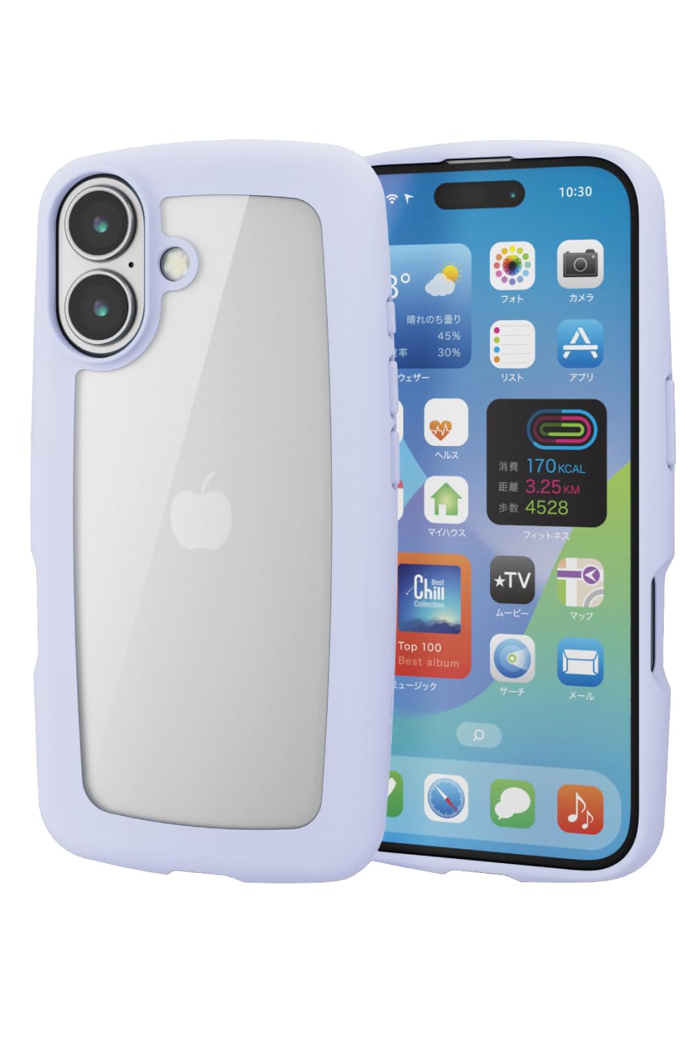 【送料無料】エレコム iPhone 16 ケース ぷっくり 耐衝撃 背面硬度5H ハイブリッド 薄型 軽量 ストラップホール付き エアークッション ストラップホ...