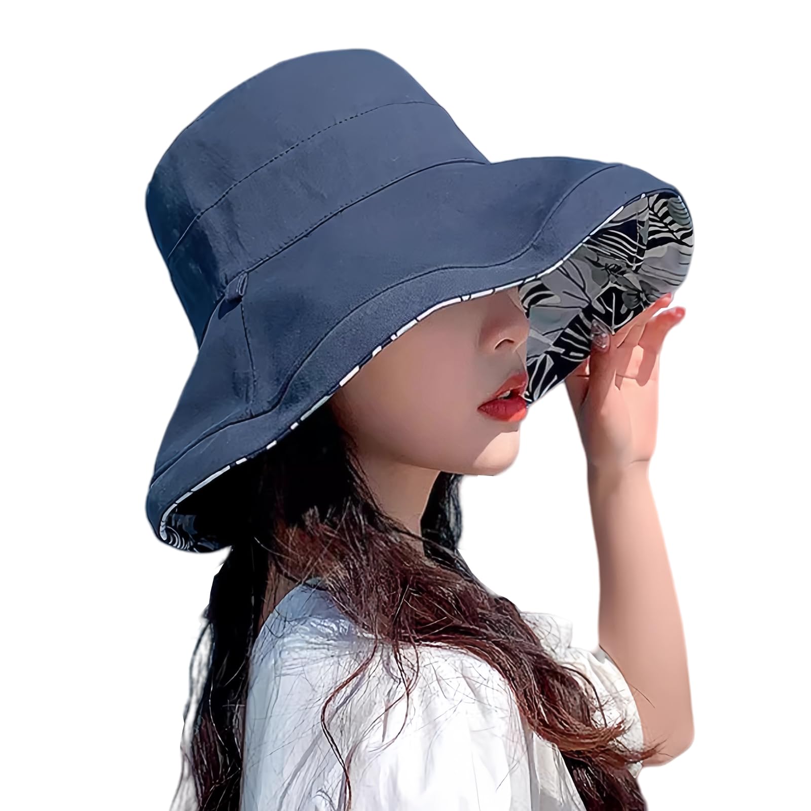 【送料無料】[Tiernyueth] レディース ハット 両面使える つば広 UVカット 日除け帽子 紫外線対策 バケ..