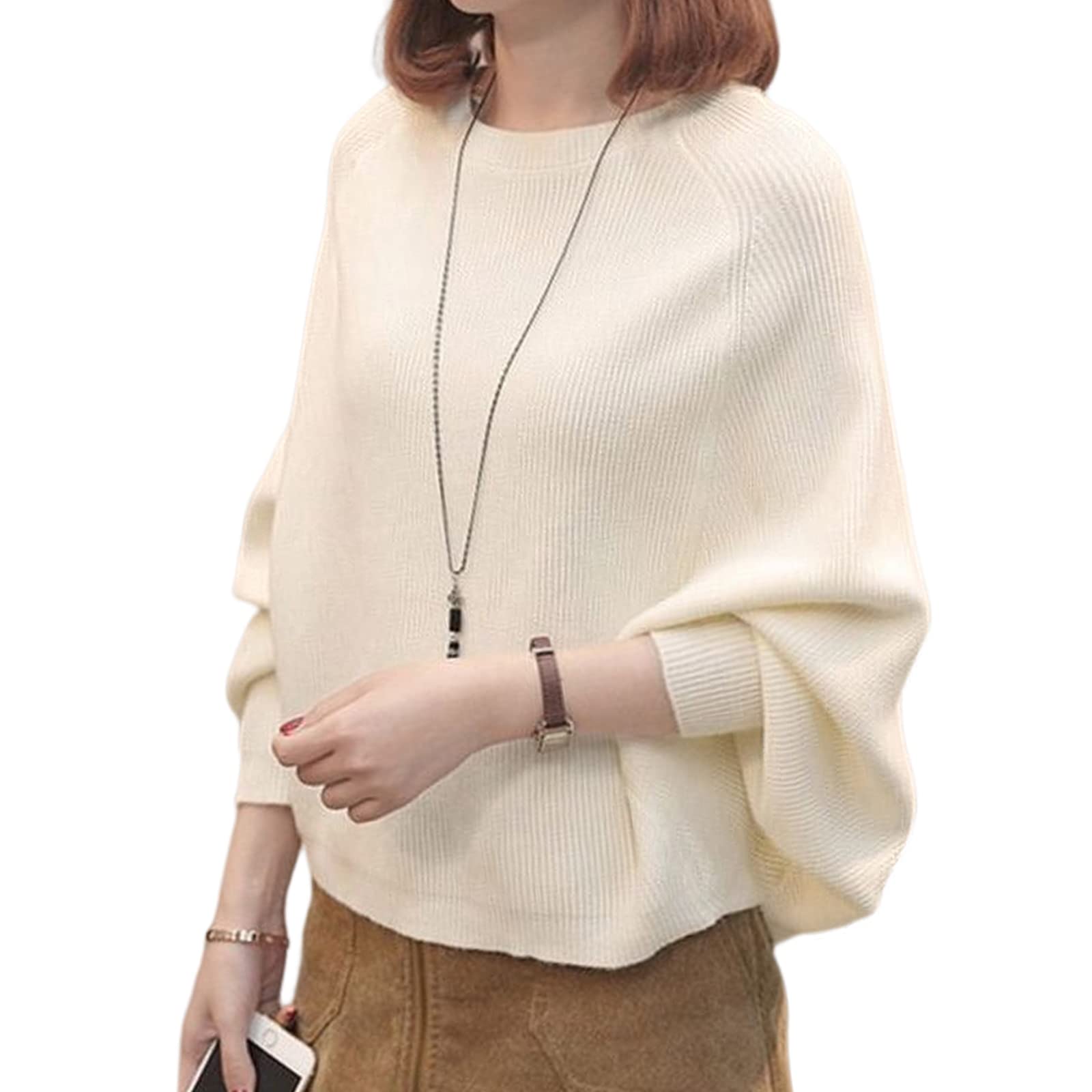 【送料無料】[xppe] セーター ニット レディース プルオーバー クルーネック 長袖 トップス パフ袖 ニ..