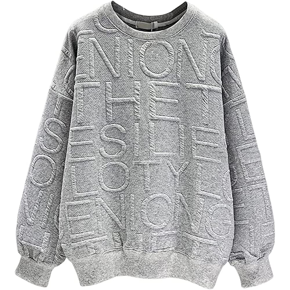 【送料無料】CLAZOLIY トレーナー レディース パーカー エンボス加工 プルオーバー 長袖 Tシャツ ゆっ..