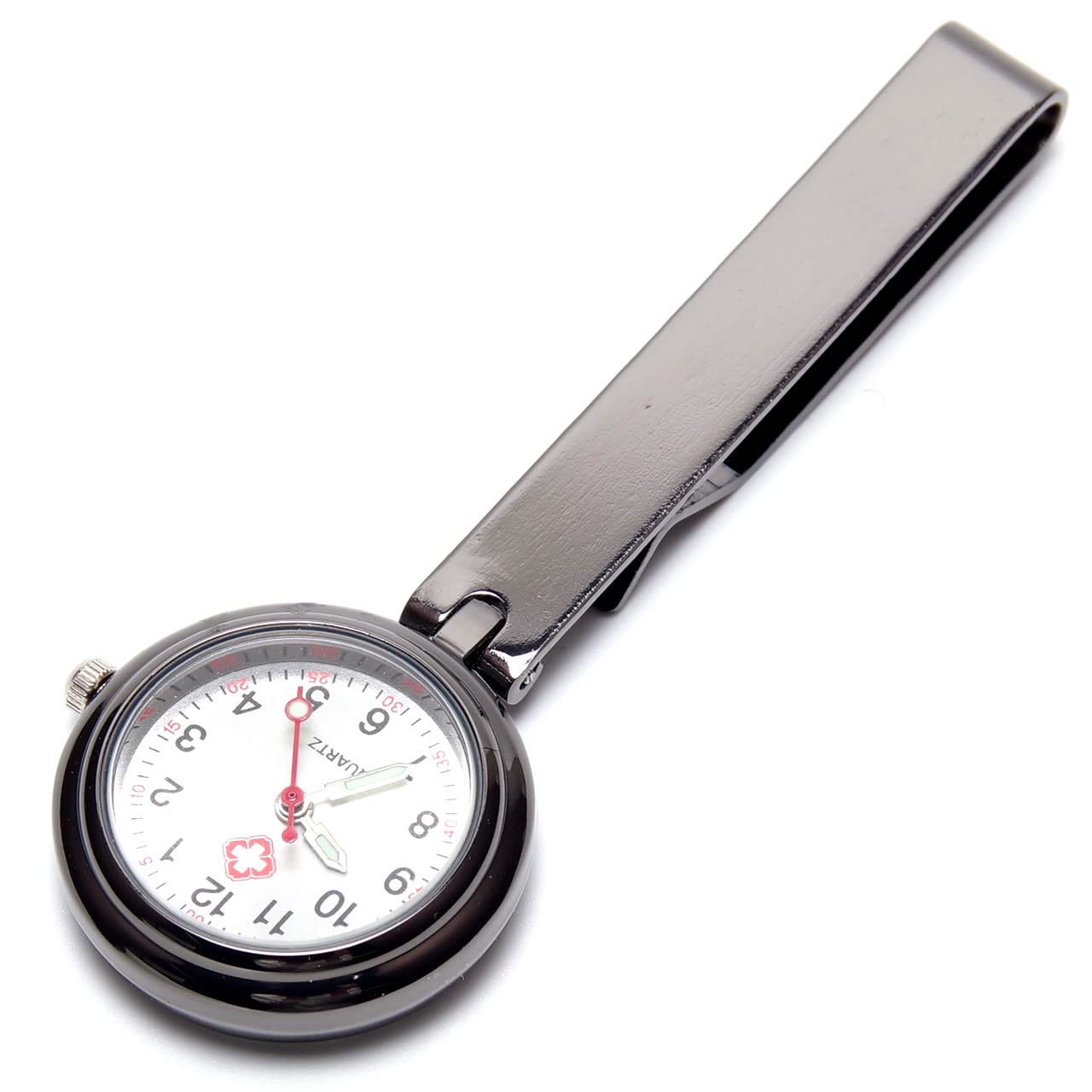 【送料無料】GoodsLand 【 4カラー 】ナースウォッチ クリップ式 時計 蓄光針 シンプル オシャレ メタ..