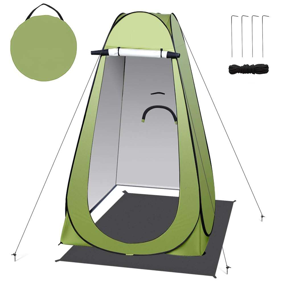 【送料無料】KEEVEEK 着替えテント 簡易トイレ プライベート 透けない 1門3窓デザイン 防水 UVカットビ..