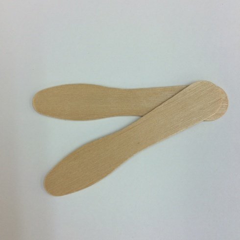 【送料無料】木製アイススプーン 7.5cm 紙包装9連 色：ホワイト、サイズ：450本セット