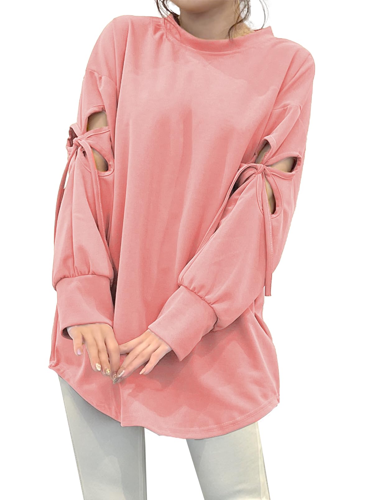 【送料無料】[Ranmy Stage] 【おしり隠れるチュニック丈の薄手トレーナー】チュニック レディース 長袖..