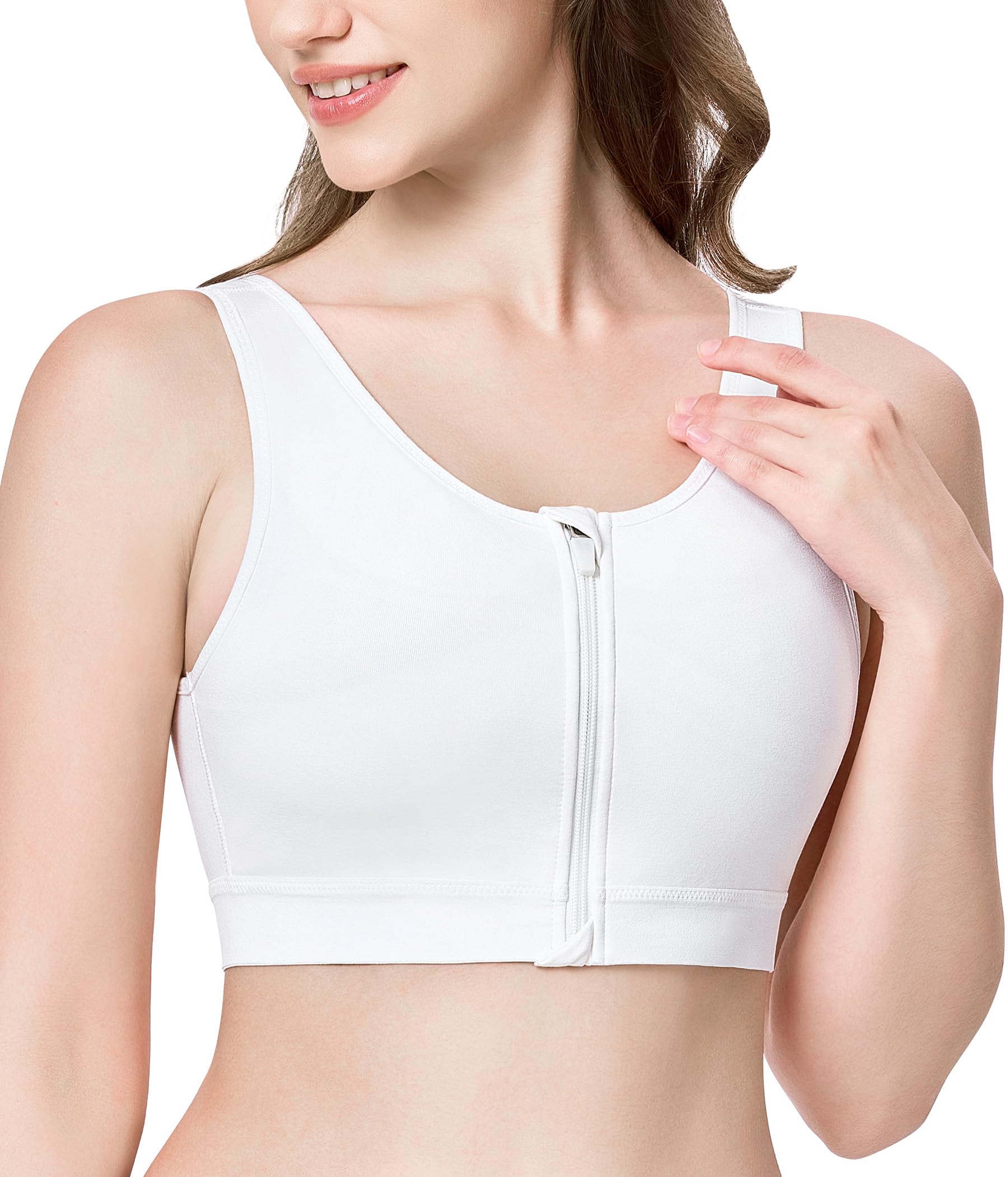 【送料無料】[CtriLady] 和装ブラジャー 着物 肌着 胸を小さく見せるブラ ノンワイヤー 補正下着 前開きブラジャー 和装下着 和装小物 和装 肌着 着物ブラ 通気性 色：ホワイト、サイズ：S