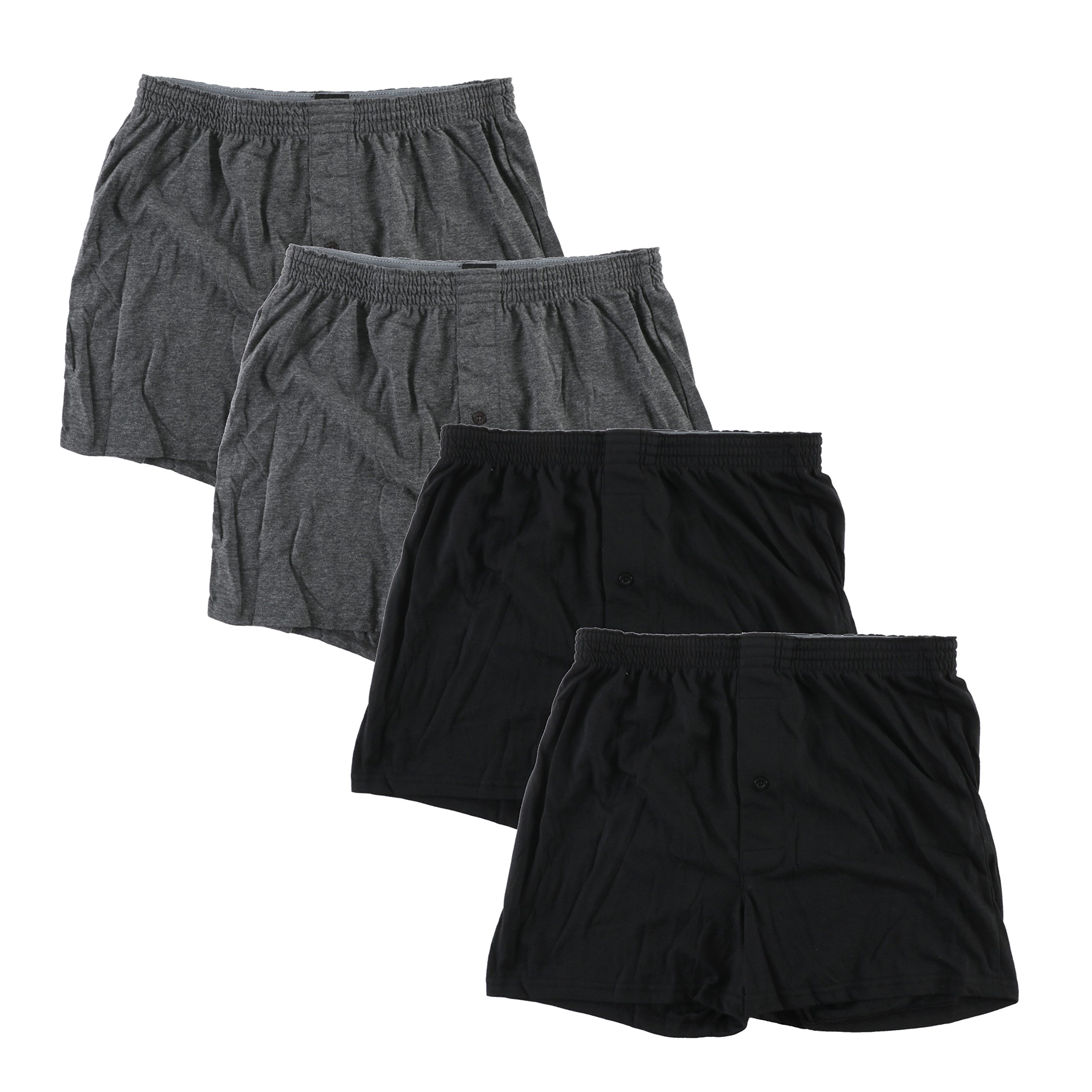 【送料無料】[Y's factory] ニット トランクス やわらか肌着 メンズ パンツ 無地 前開き 3枚 4枚 6枚 セット 下着 大きいサイズ 福袋 詰合せ 通気性 速乾性 着心地 色：4枚セットA、サイズ：M