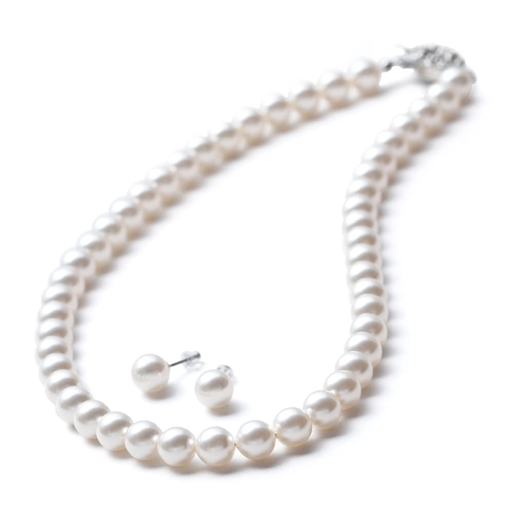 【送料無料】[VOTRE COUTURE] パールネックレスセット グランプレミアム 8mm 色：ホワイト