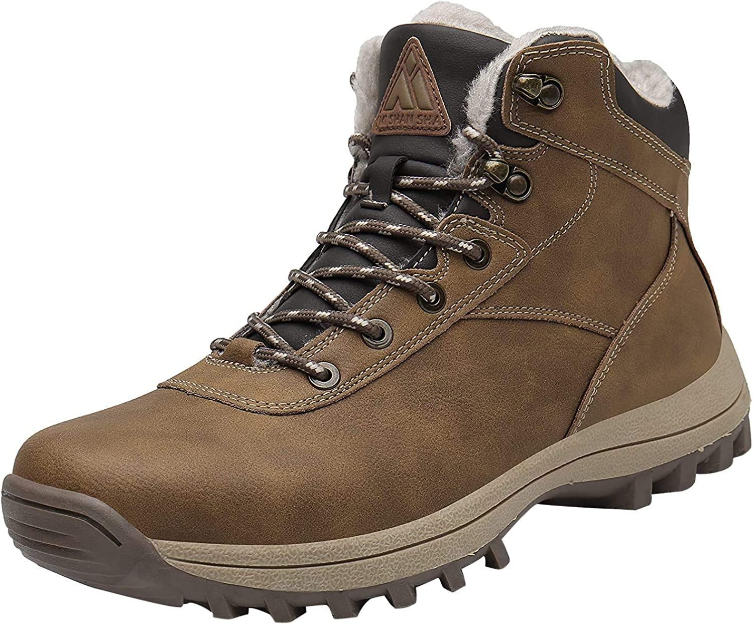 【送料無料】[Mishansha] ショートブーツ メンズ レディース スノーブーツワークブーツ 裏起毛 防水 防寒 ハイカット ブーツ 滑り止め 色：イエロー、サイズ：26.0 cm