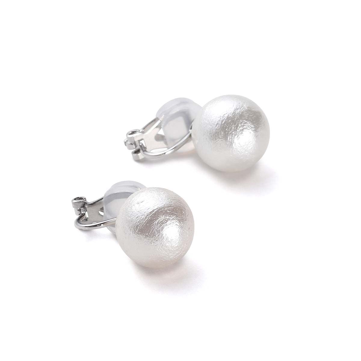 【送料無料】コットンパール イヤリング 真珠 選べる3カラー＆4サイズ ブランド3年 色：コットンホワイト