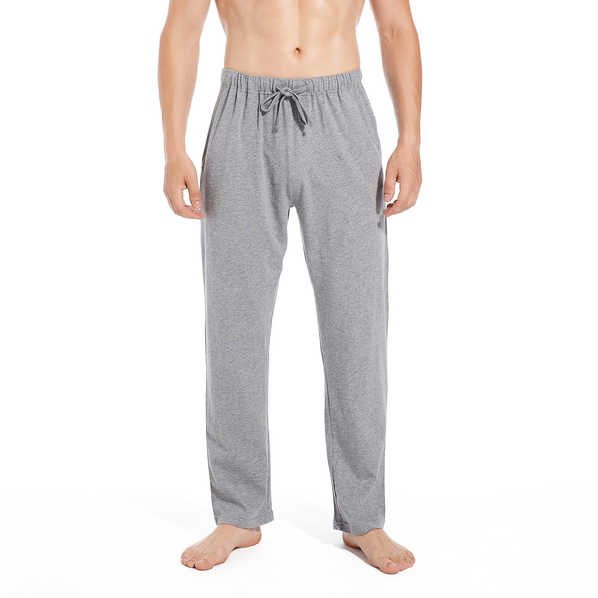 【送料無料】[Vulcandon] パジャマパンツ 綿100％ ルームウェアボトムス 肌に優しい 吸汗 通気 部屋着 快眠 パジャマボトムス メンズ 色：グレー、サイズ：XL
