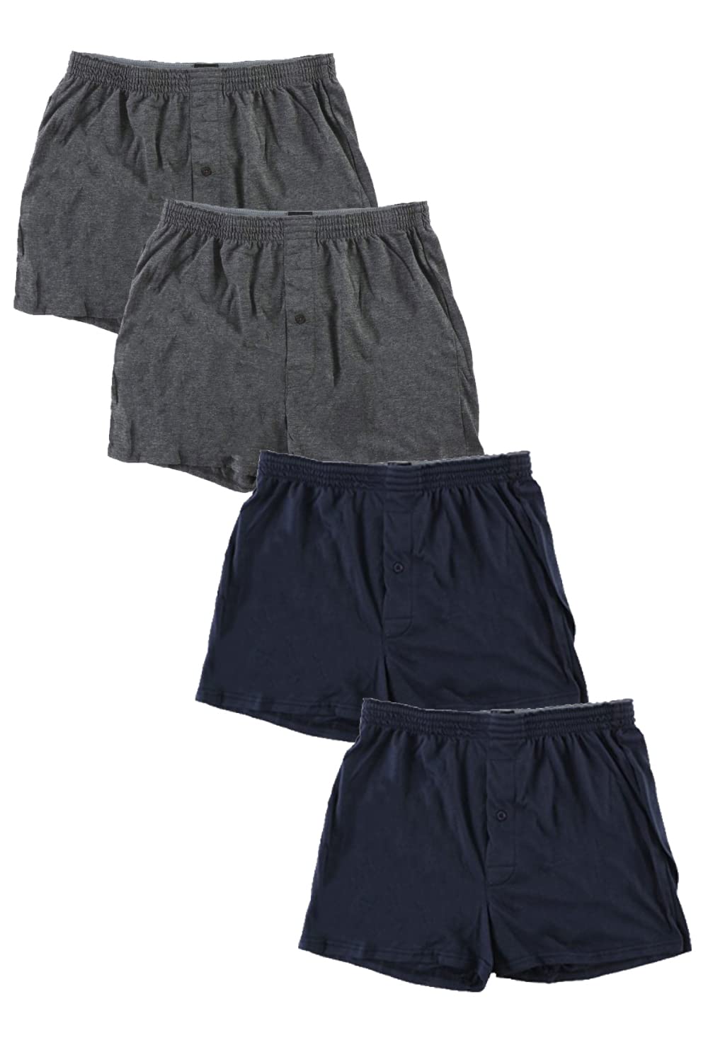 【送料無料】[Y's factory] ニット トランクス やわらか肌着 メンズ パンツ 無地 前開き 3枚 4枚 6枚 セット 下着 大きいサイズ 福袋 詰合せ 通気性 速乾性 着心地 色：4枚セットE、サイズ：M