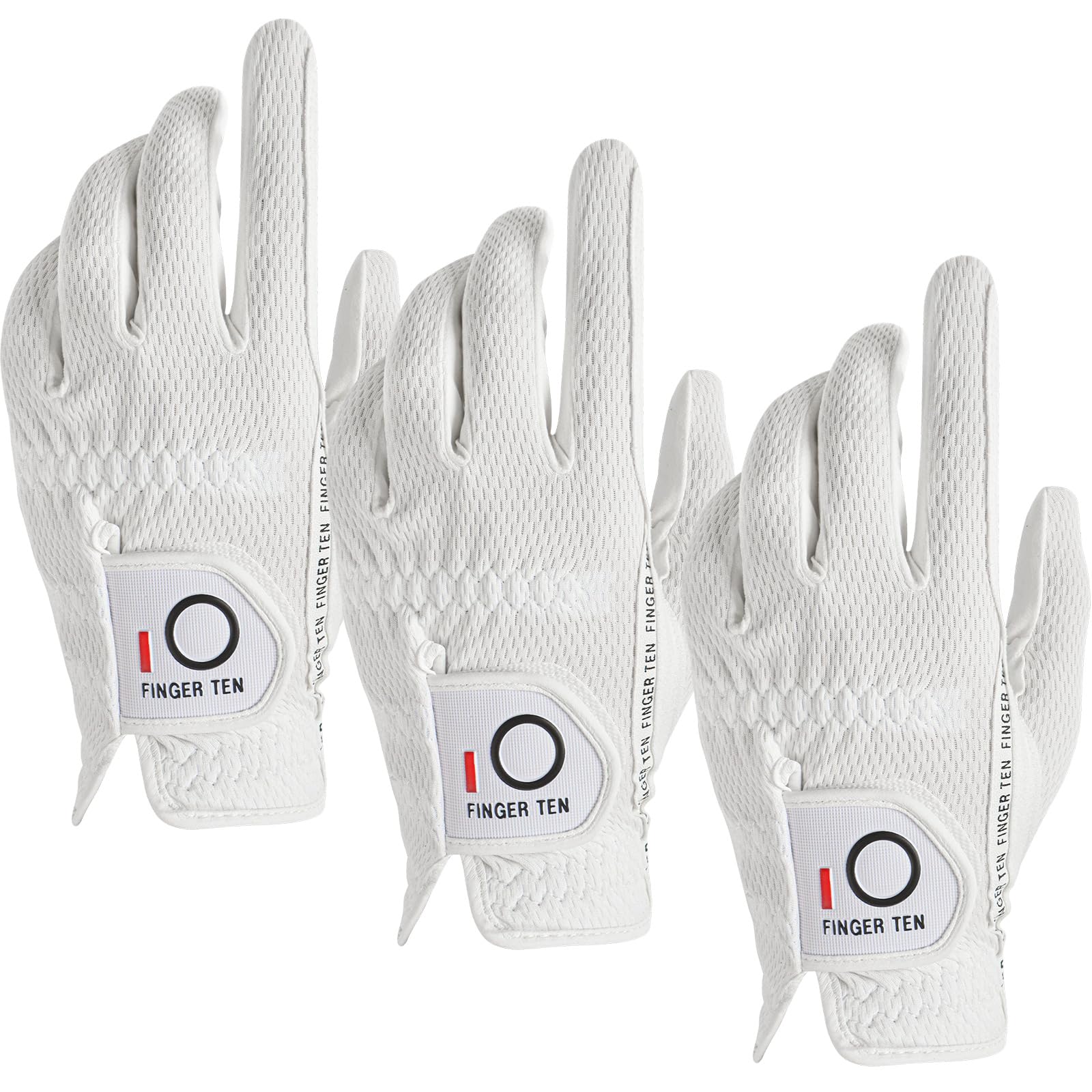 【送料無料】ゴルフグローブ メンズ 3枚セット スウェード調合成皮革 破れにくい 繊維布 メッシュ素材 通気 速乾 耐摩擦性 マジックテープ 多機能 全天候型 ...