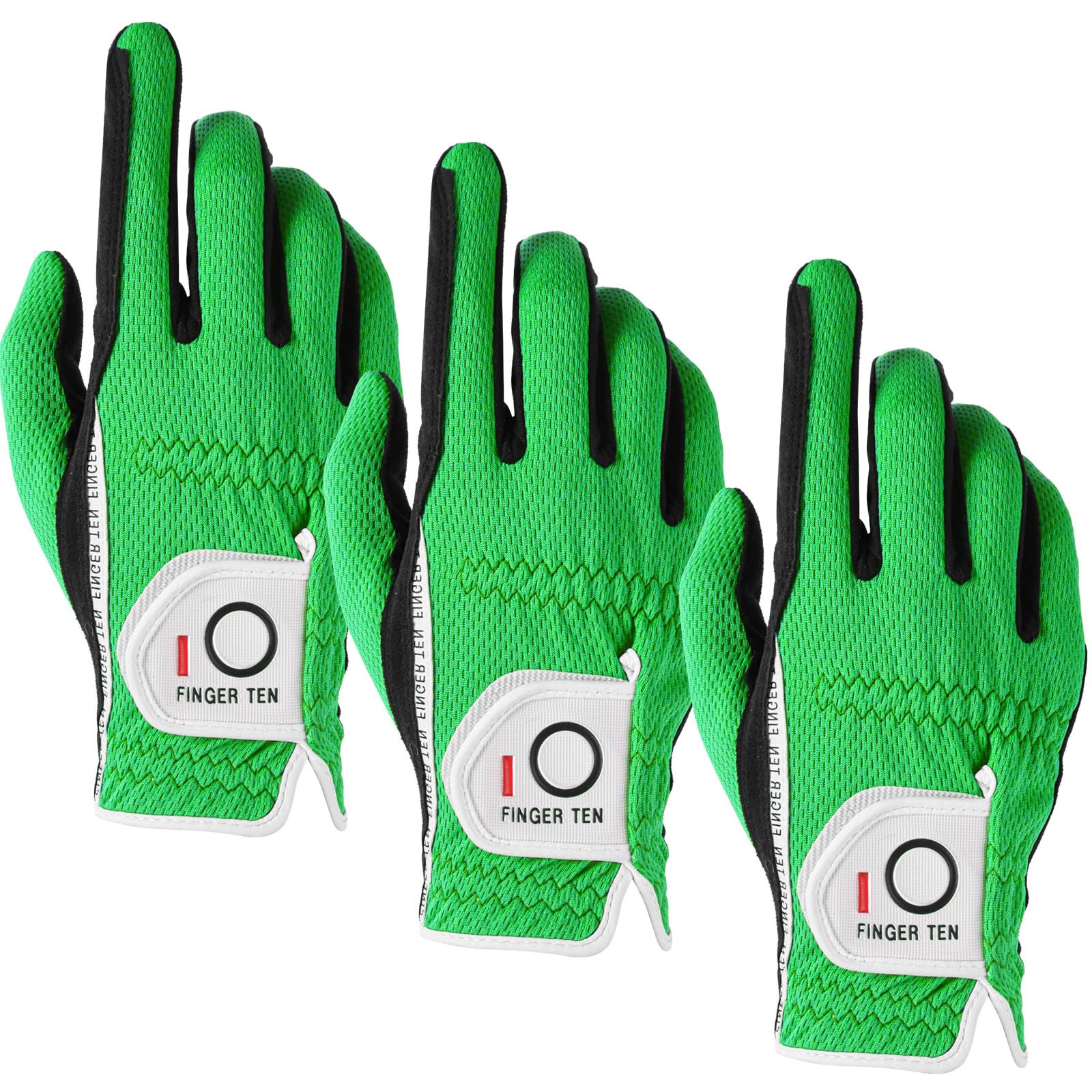 【送料無料】ゴルフグローブ メンズ 3枚セット スウェード調合成皮革 破れにくい 繊維布 メッシュ素材 通気 速乾 耐摩擦性 マジックテープ 多機能 全天候型 ...