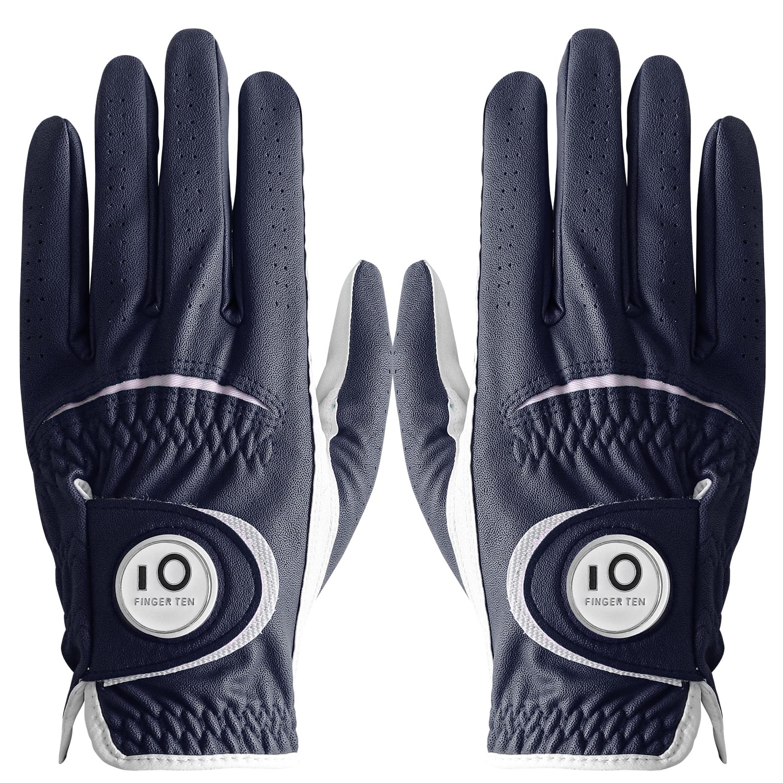 【送料無料】ゴルフグローブ メンズ 天然羊革とマイクロファイバーレザーの組み合わせ 柔らかめ 伸縮性 通気性 耐摩耗性 滑りにくいグリップ 両手 雨 汗に強い ...