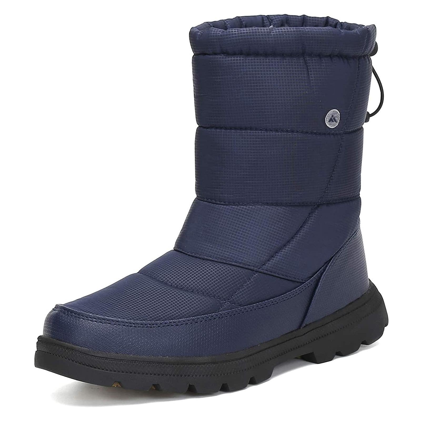 【送料無料】[Putu] スノーブーツ メンズ レディース 防寒シューズ 撥水 超軽量 滑り止め スノーシューズ 裏起毛 アウトドア 色：ブルー、サイズ：26.0 cm