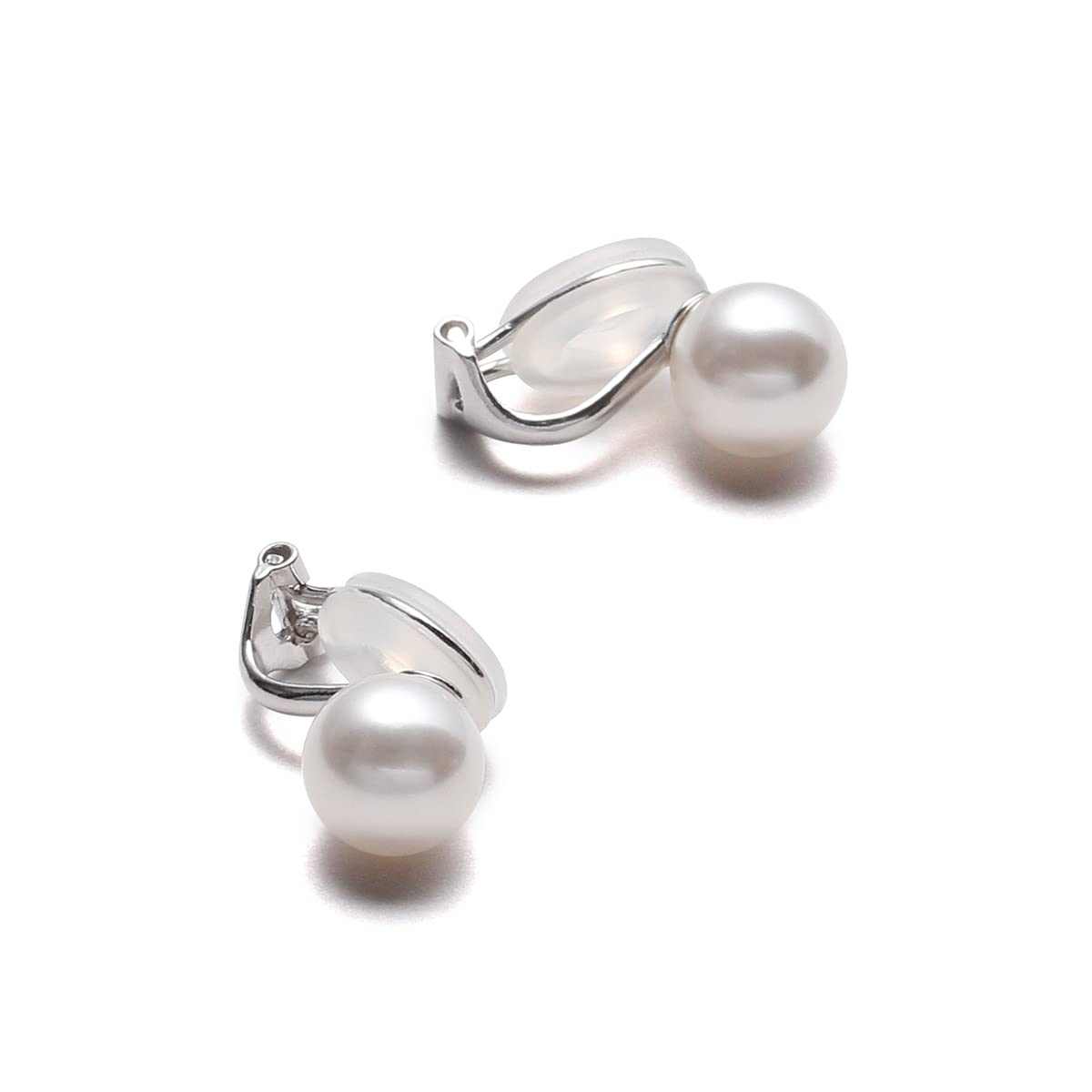 【送料無料】[VOTRE COUTURE] 高級国産 パール イヤリング グランプレミアム レディース 真珠 冠婚葬祭用 ブランド3年 色：シルバー製_ホワイト×シルバー、サイズ：8mm