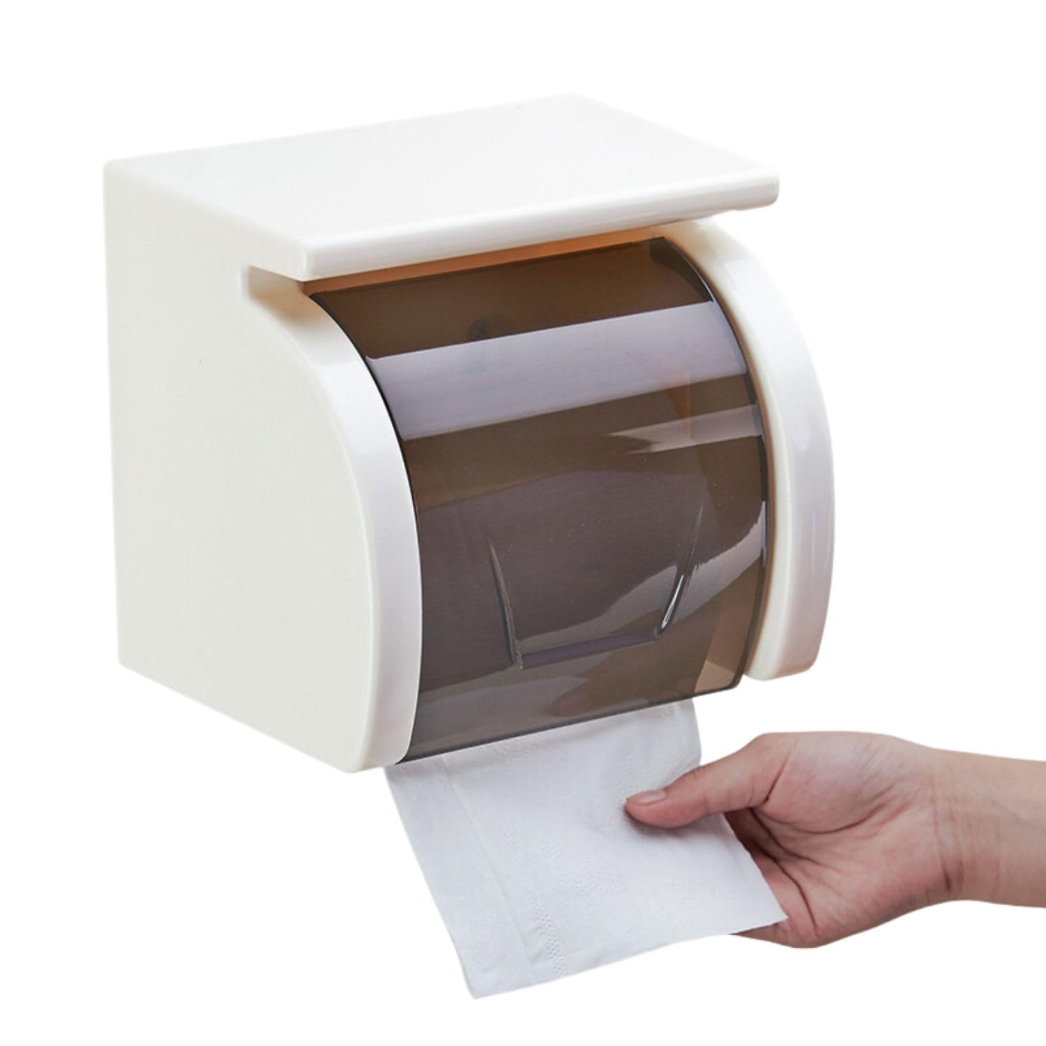 【送料無料】MSMint トイレットペーパーホルダー シンプル 穴あけ不要 壁傷つけない トレイ付き 簡単設..