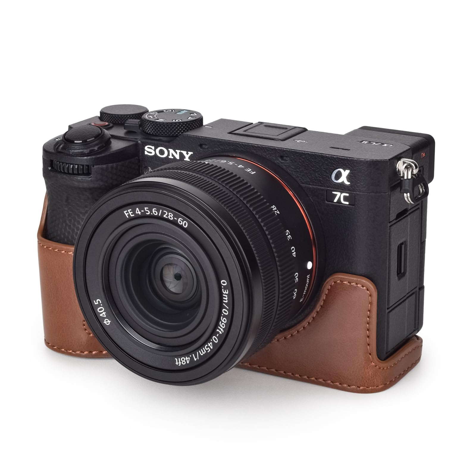 【送料無料】Rieibi ソニー α7CII ケース 色：CF、サイズ：PU革ボディーケース