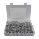 【送料無料】木ねじ 640本セット ステンレス鋼 M3 M4 M5 M6 皿頭 トラス頭 タッピングねじ 収納ケース付 木工用 ビス 14mm 20mm 25m...
