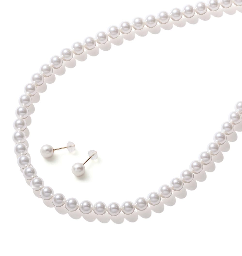 【送料無料】[VOTRE COUTURE] パールネックレスセット グランプレミアム 選べる長さ4種 ロング シルバ..