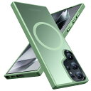 【送料無料】TMUJWS Galaxy S21 用ケース クリア 耐衝撃 衝撃吸収 TPU+PC 二重構造 米軍MIL規格 全面保護カバー ギャラクシー s21 用ケース 透明 6.2インチ マット ストラップホール付き 黄変しにくい 指紋防止 耐久 おしゃ 色:抹茶グリーン、サイズ:Galaxy S24 Ultra