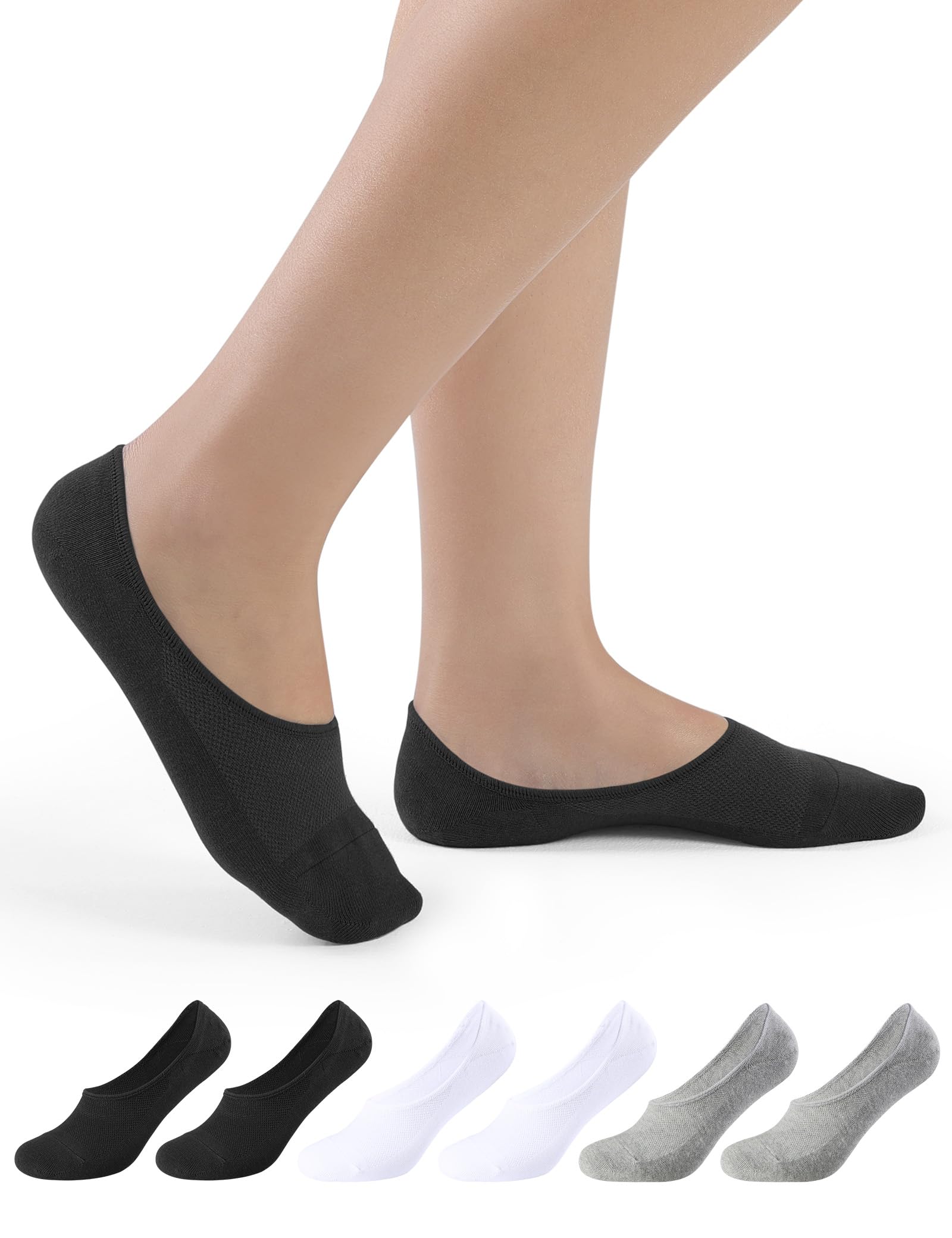 【送料無料】[CLOSEMATE] 靴下 ソックス フットカバー メンズ 防臭吸汗 浅履き靴下 脱げない 6足組 ロ..