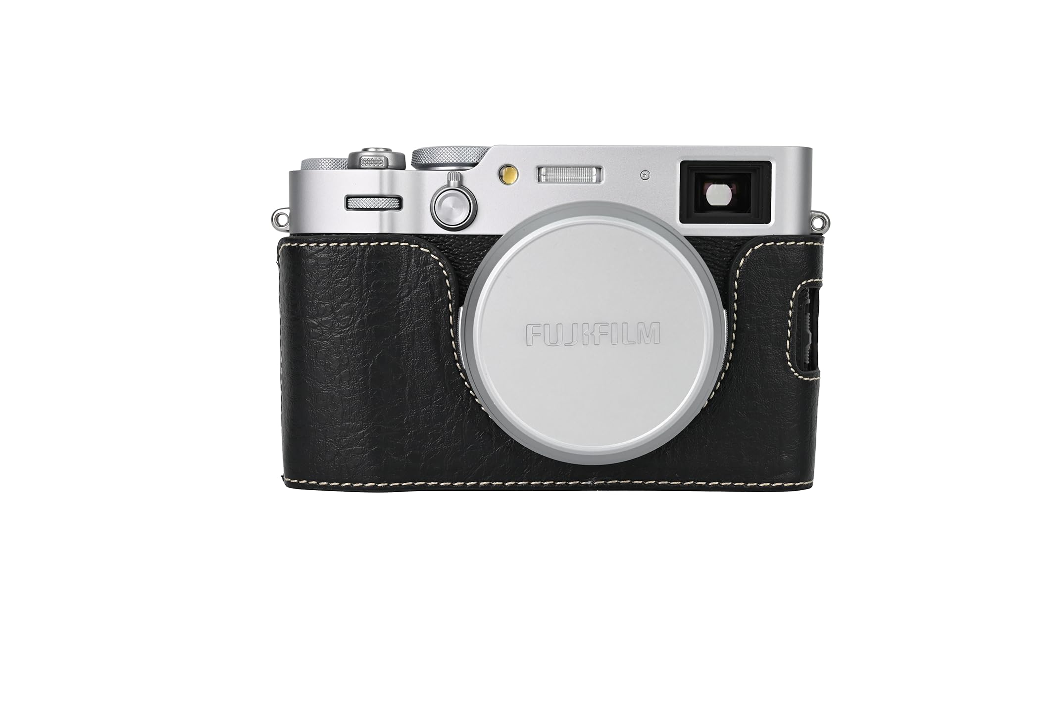 【送料無料】Rieibi X1006 ボディケース、 X100VI専用 ケース デジタルカメラ fuji X100VI ケース 富士 デジタルカメラ X100VI ハーフ保護カバー X1006 ベースケース 電池交換便利 三脚ネジ穴付き PUレザー 色：ブラック