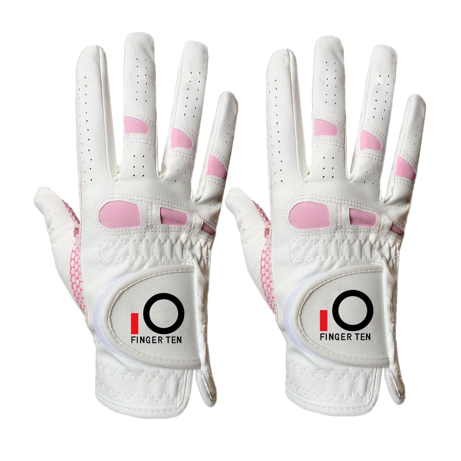 【送料無料】ゴルフグローブ女性用左手または右手グリップWeathersof Value 2点セット、フィットサイズ中小型ラージプロ仕様 色:白、サイズ:19