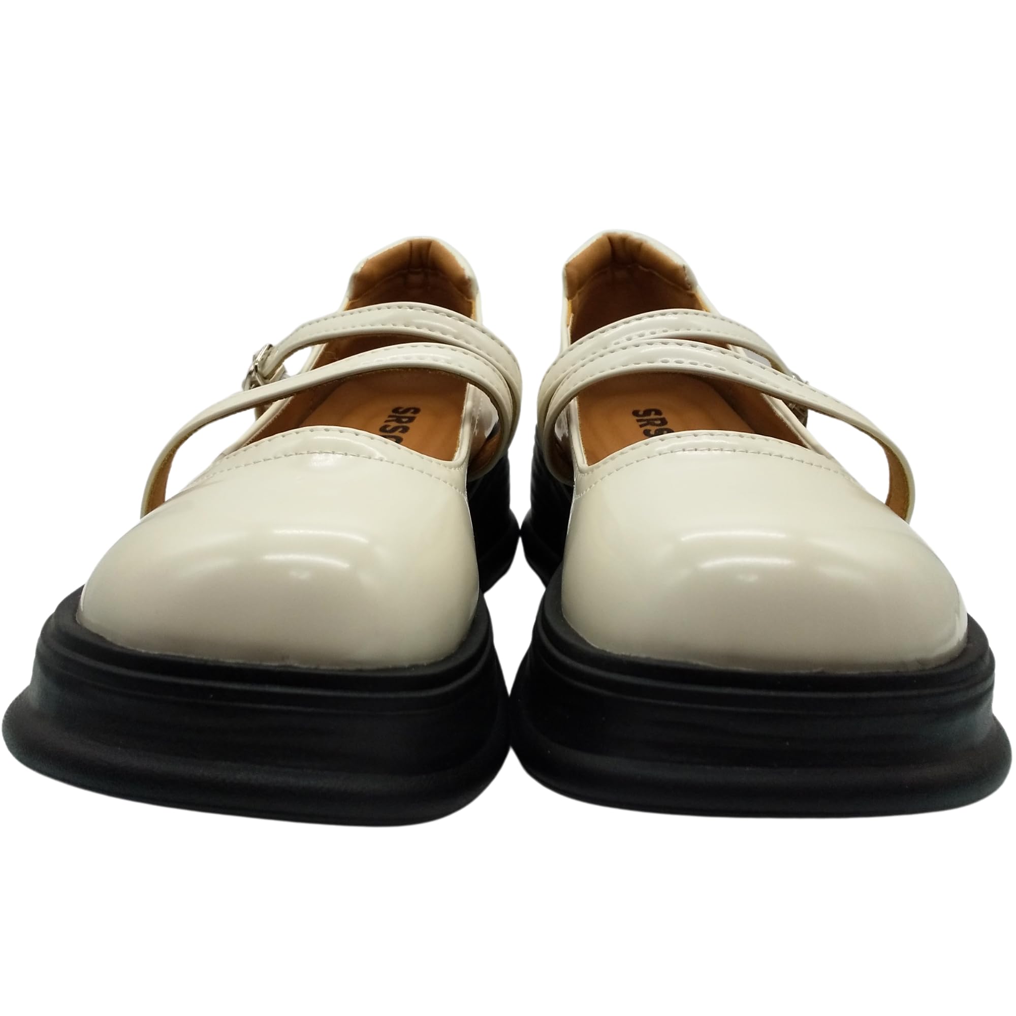 【送料無料】[AZ-FRONT] 厚底ローファー 白（アイボリー） レディース メリージェーン ロリータ 靴 おでこ靴 カジュアル フォーマル 色：白（アイボリー）、サイズ：24.5~25.0 cm