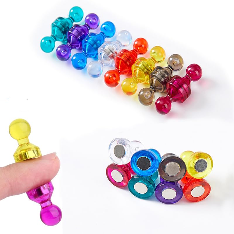 【送料無料】SensaBliss ネオジム磁石 強力マグネット 磁石 超強力 小型 多用途 冷蔵庫 地図 ホワイトボード 掲示板 オフィス 事務用品 学校 キッチン マグネットセット かわいい 色：A 24個、サイズ：17mm×11mm