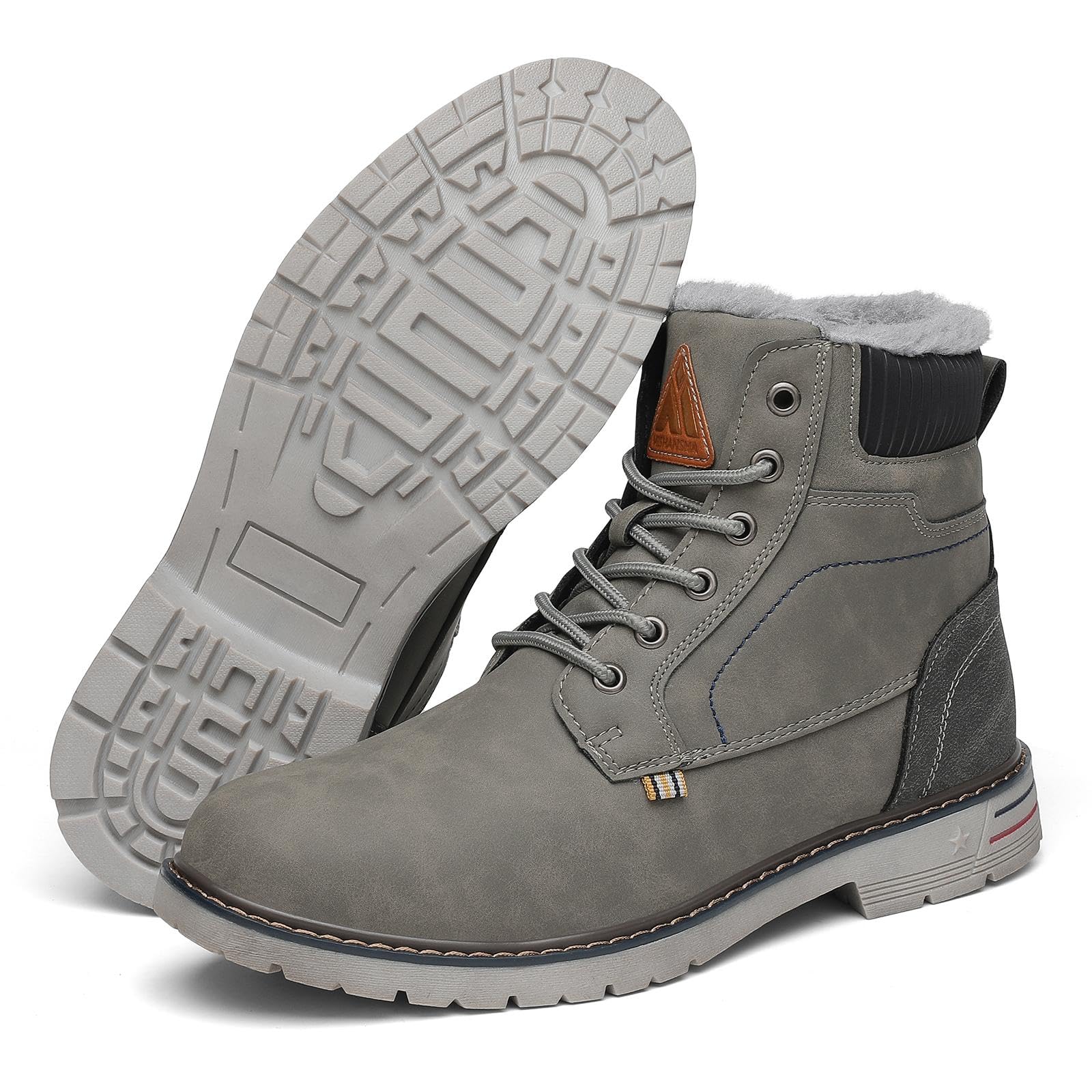 【送料無料】[Mishansha] 冬靴 メンズ スノーブーツ レディース トレッキングシューズ 裏起毛 防寒 ハイキング ブーツ 登山靴 アウトドア 男女兼用 色：グレー、サイズ：28.0 cm