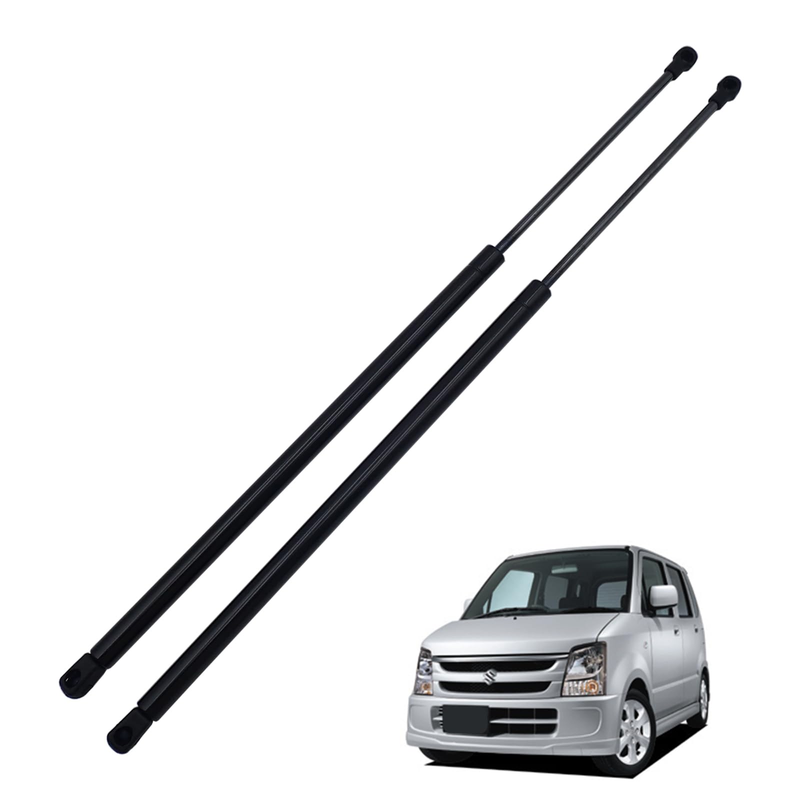 【送料無料】Wellvie classy ワゴンR リアゲートダンパー リアダンパー 純正品番号:81850-58J10 トランクダンパー MH21S MH22S 3代目 トランクダンパー 軽トールワゴン K6A型 5ドア 高圧ガスダンパー 左右2本セットスズキ カスタム (ノーマルブラック) 色:ブラック