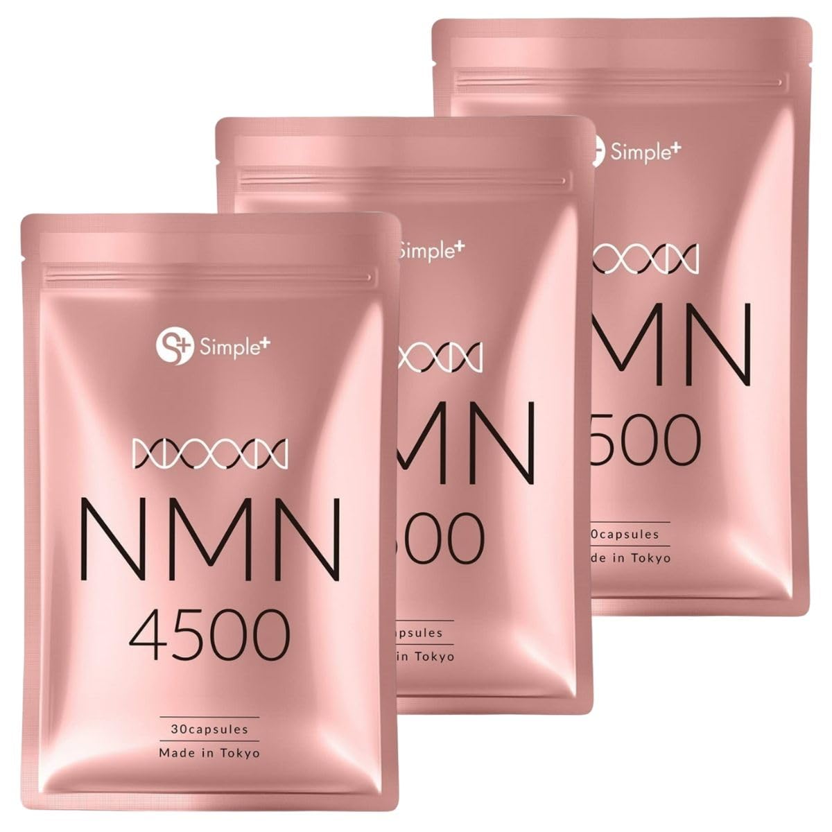 【送料無料】NMN サプリ 日本製 純度100% 4500mg 国内製造 サプリメント 30日分 カプセル SIMPLE+ nmnサプリ 高純度 4500 サイ...