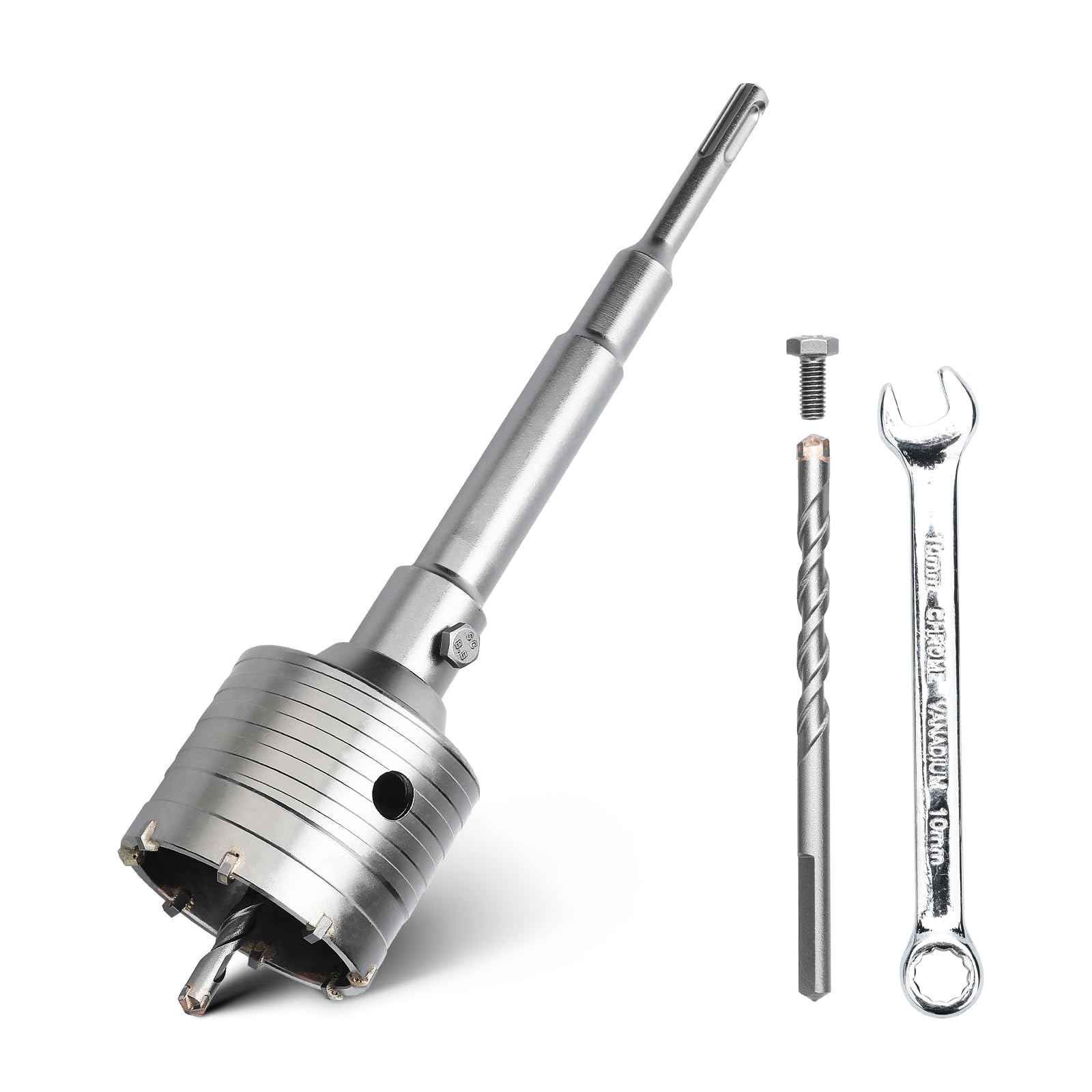 【送料無料】30mm コンクリートドリルビット(XL合金歯) 110mm SDS プラスシャンク+5個防塵袋付き 高強..