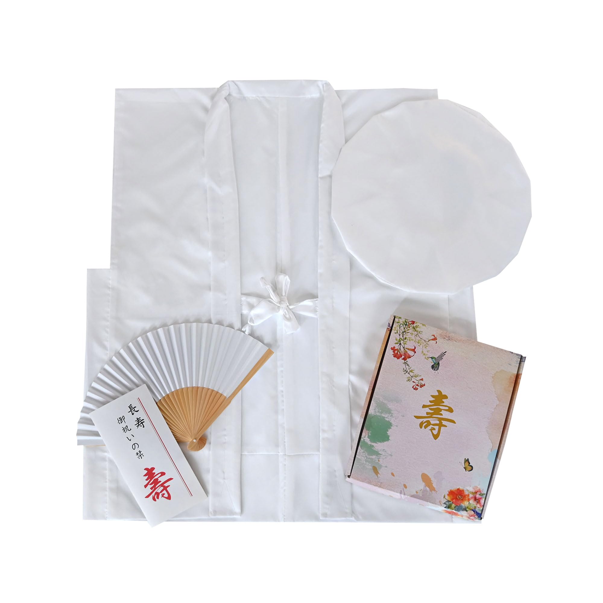 【送料無料】[HOHO AYUMU] 鶴亀柄 還暦祝い 古希祝い 長寿祝い ちゃんちゃんこ 【ちゃんちゃんこ 扇子 ..