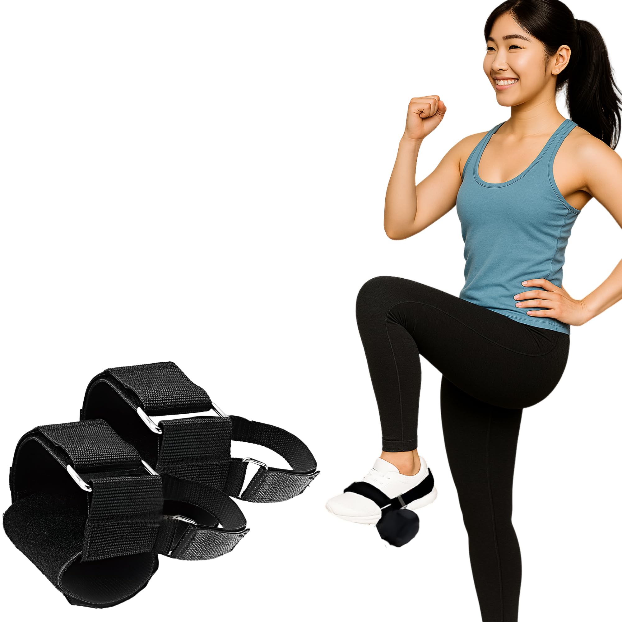 【送料無料】AZ FRONT ふくらはぎトレーニングバンド 一対 2本入り ブラック 筋トレ 太もも ヒップ 強..