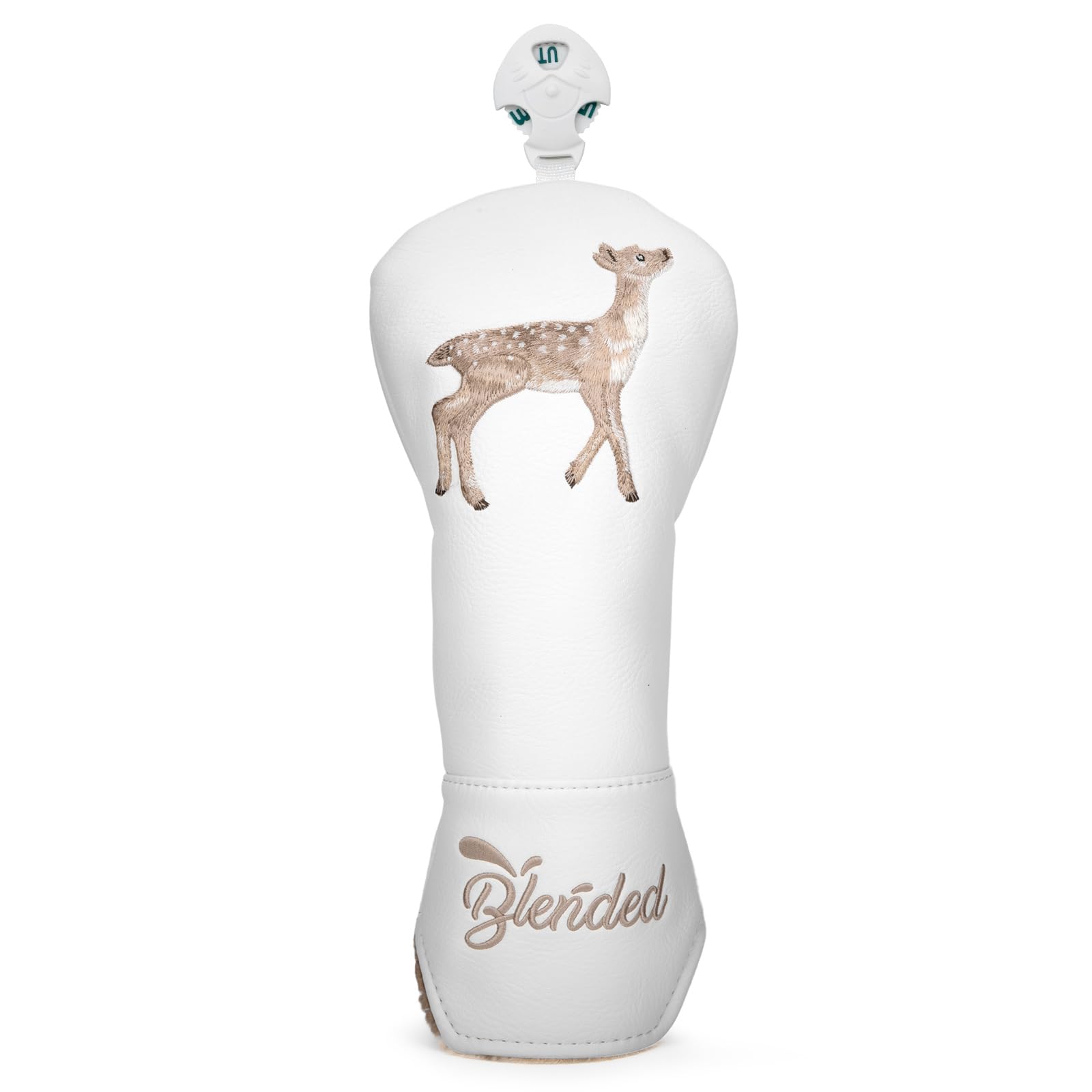 【送料無料】ゴルフクラブヘッドカバー 梅鹿刺繍デザイン ゴルフヘッドカバー 高級レザー製 ウッドカバ..