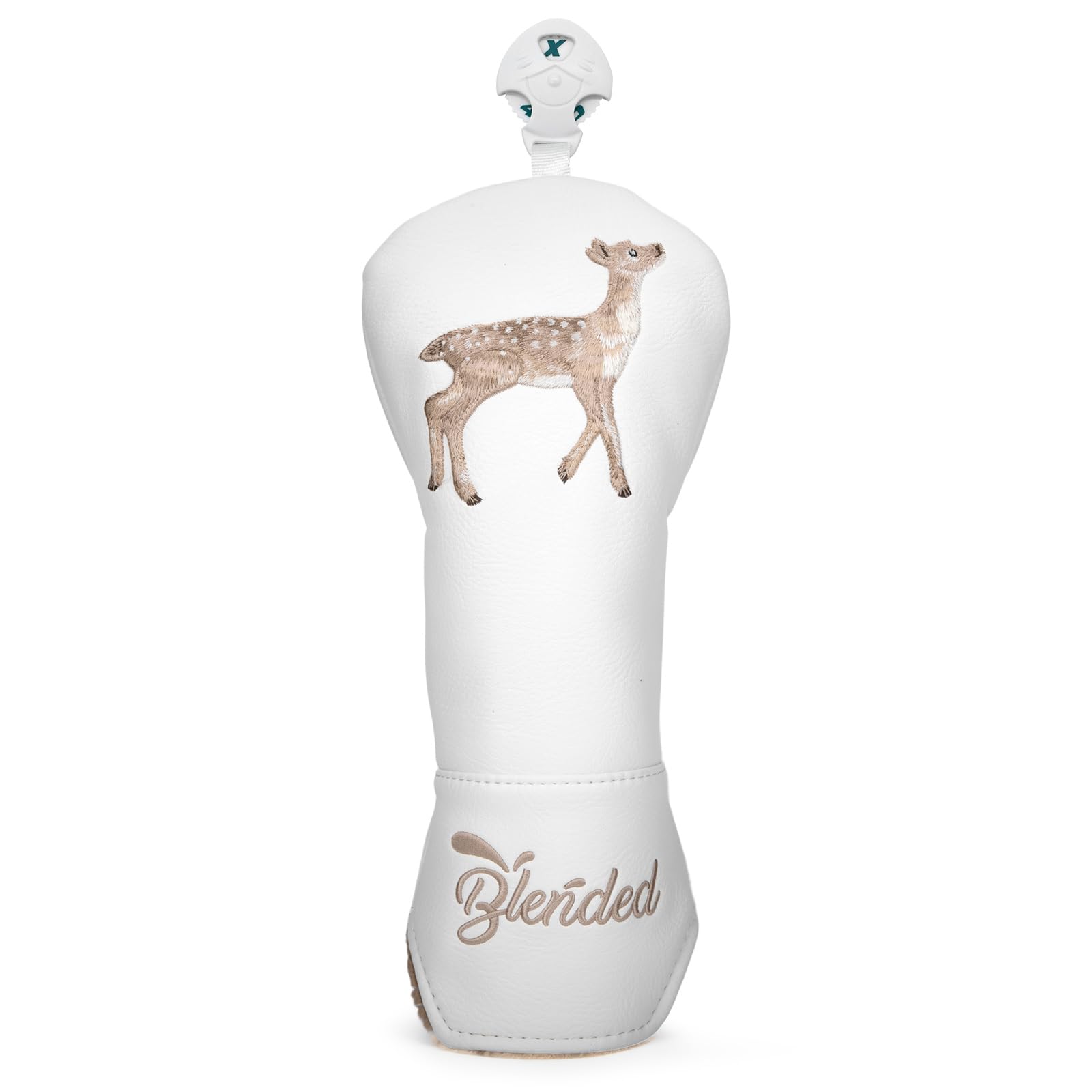 【送料無料】ゴルフクラブヘッドカバー 梅鹿刺繍デザイン ゴルフヘッドカバー 高級レザー製 ウッドカバ..