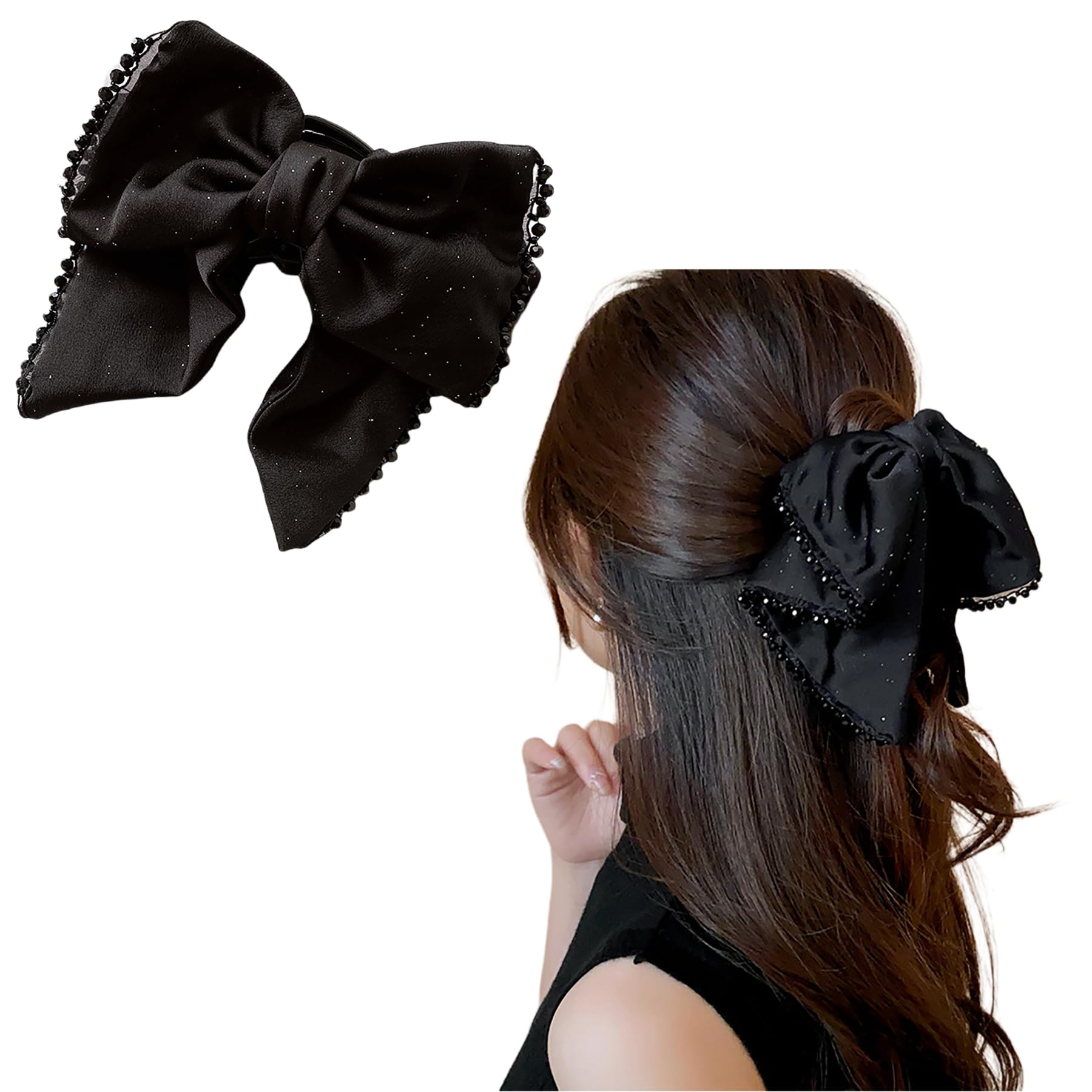 【送料無料】ヘアクリップ リボン クリップ 髪留め 髪クリップ 大きめ リボン おしゃれ しっかりとまる..