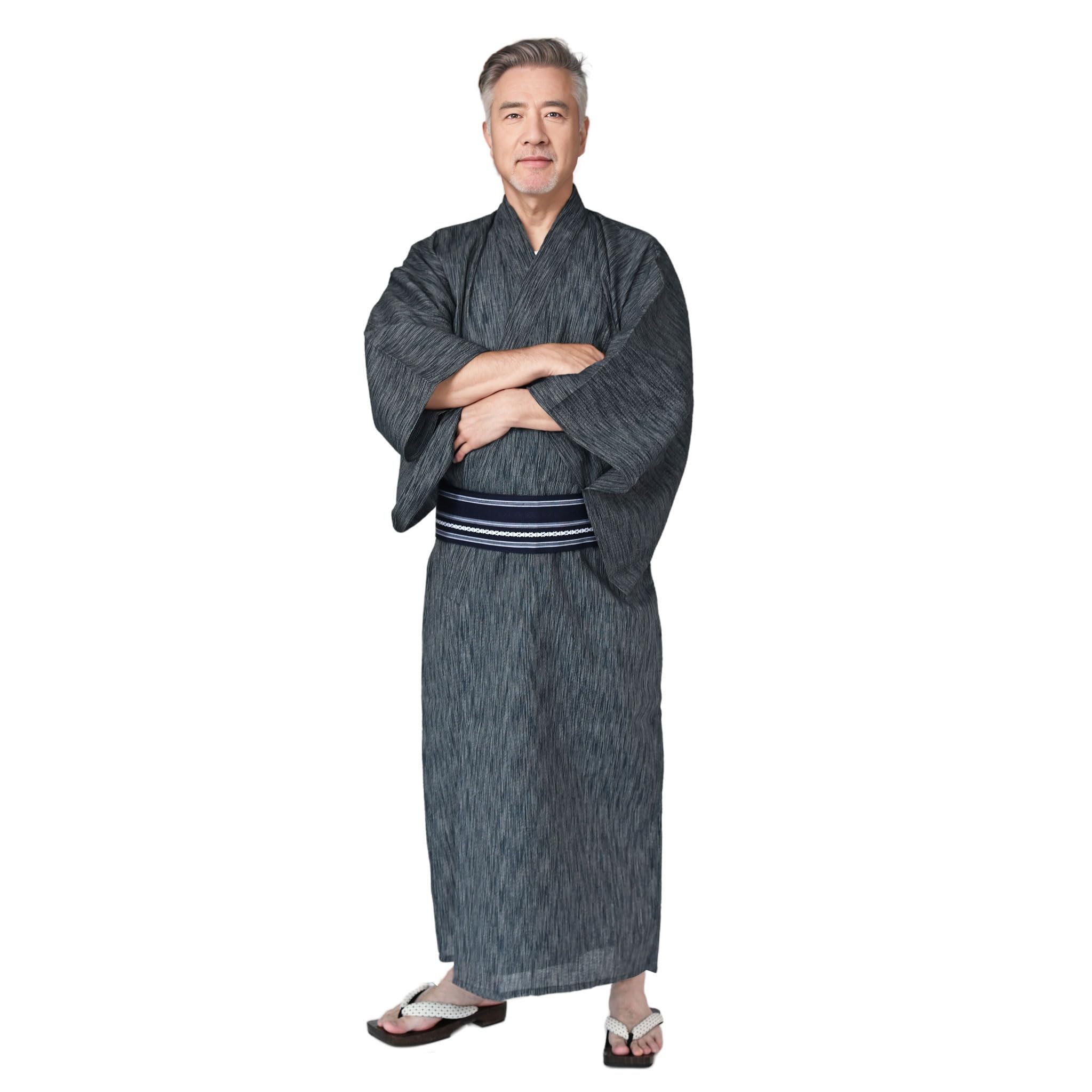 【送料無料】[HOHO AYUMU] 浴衣単品 浴衣 メンズ 9柄 ゆかた 綿100％ しじら織り Lサイズ XLサイズ お..