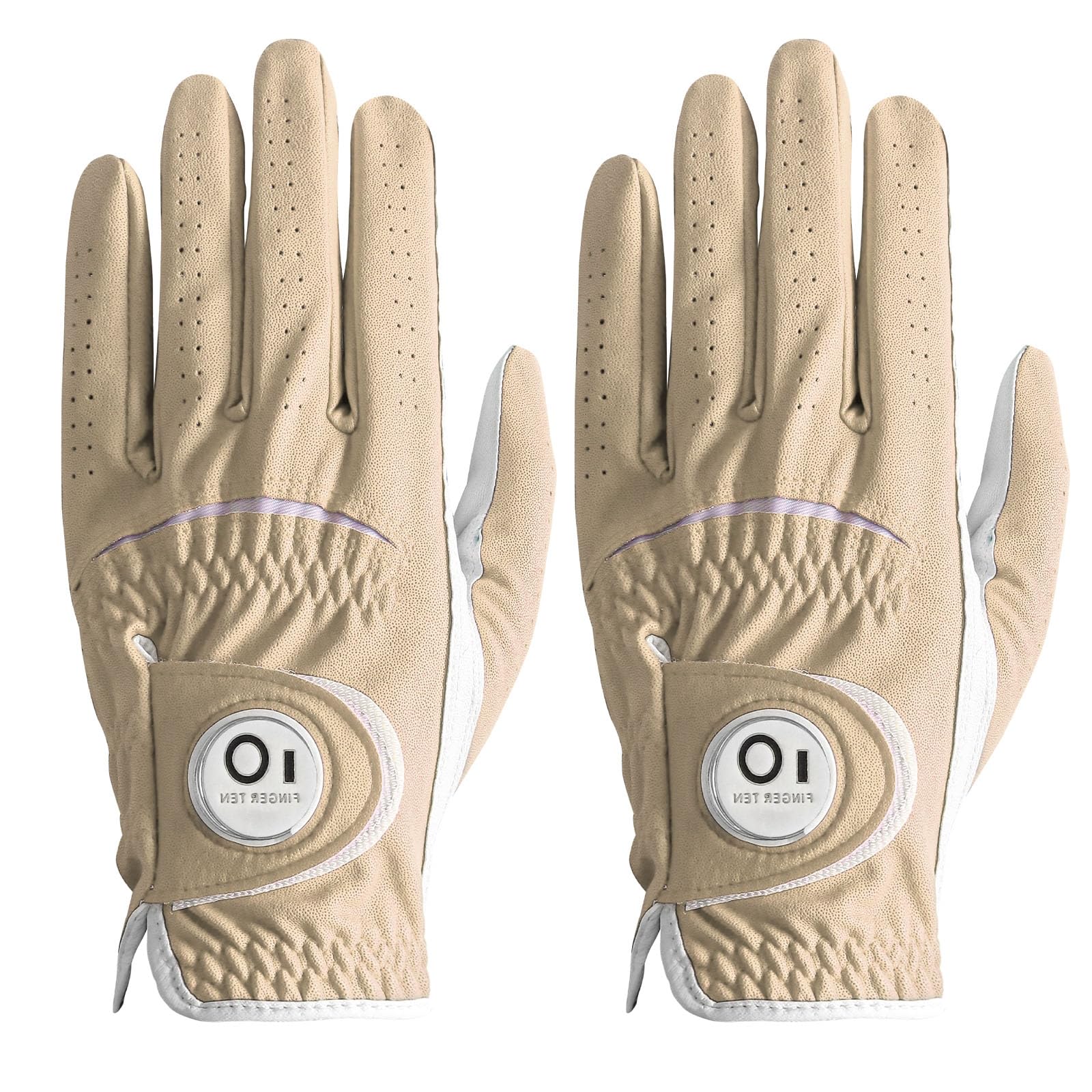 【送料無料】ゴルフグローブ メンズ 2枚セット 天然羊革とマイクロファイバーレザー ソフトな着用感と グリップ力 伸縮 通気 耐摩耗性 雨 汗に強い 全天候モデ...