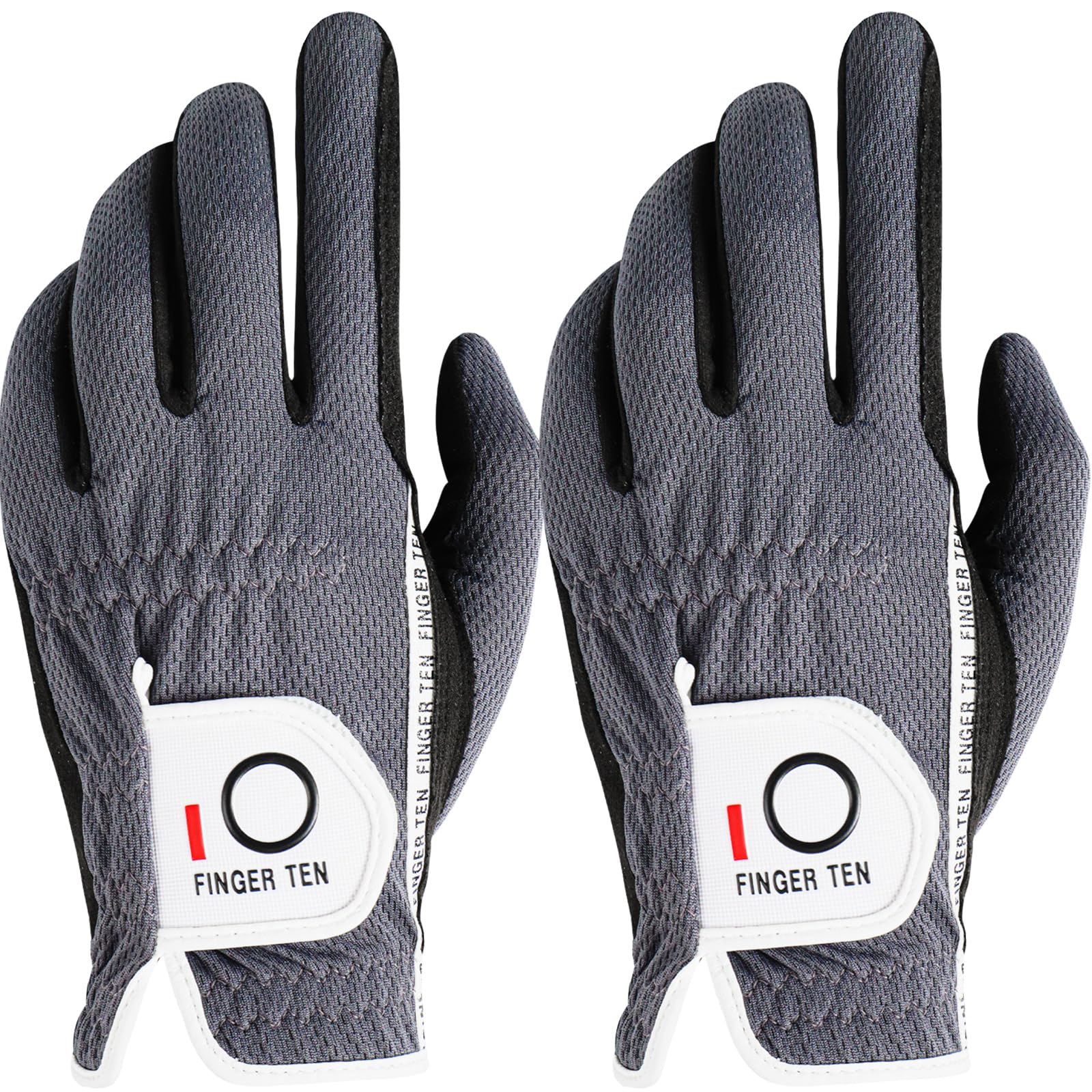 【送料無料】ゴルフグローブ メンズ 2枚セット スエード調合成皮革 繊維布 メッシュ素材 ソフト 通気 速乾 耐磨耗性 汗防止 マジックテープ 多機能 全天候型...