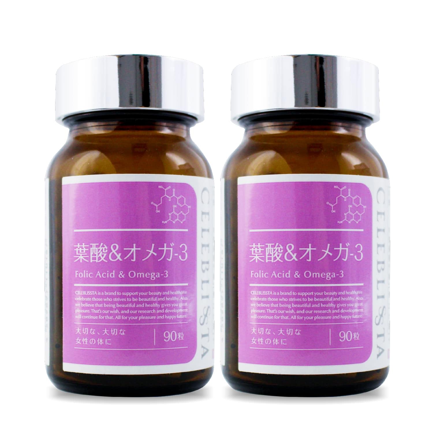【送料無料】CELEBLISSTA (セレブリスタ) サプリメント 葉酸＆オメガ3 90日分 [ 90粒 / 1粒あたり400μg..